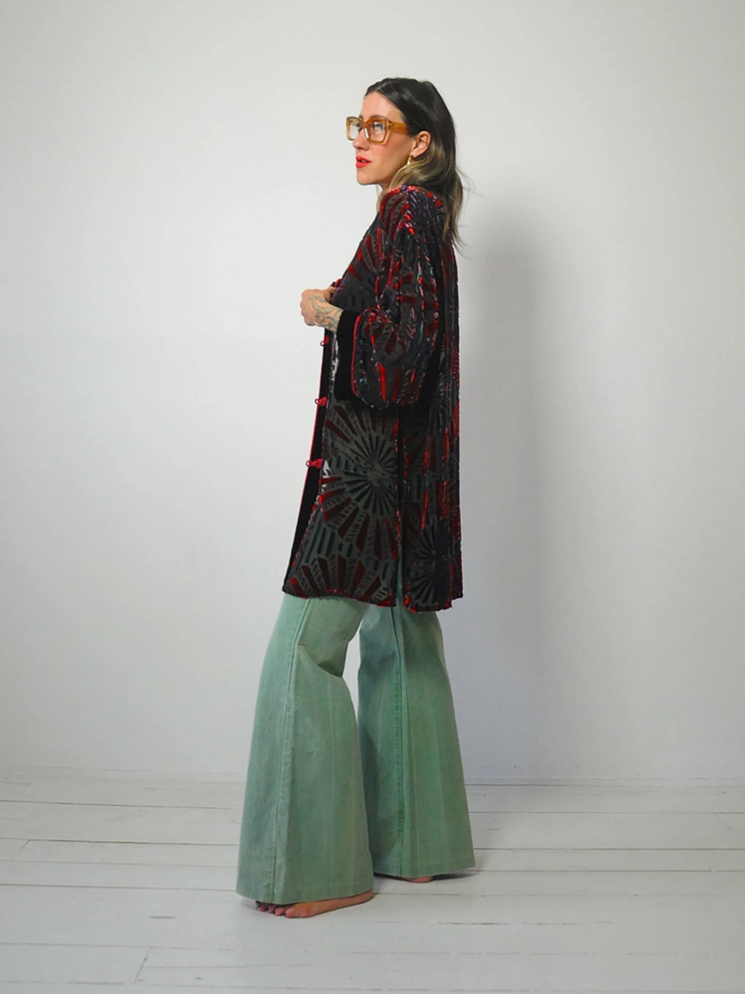 Vintage Bob Mackie Wearable Art Jewel Embroidered Full Zip