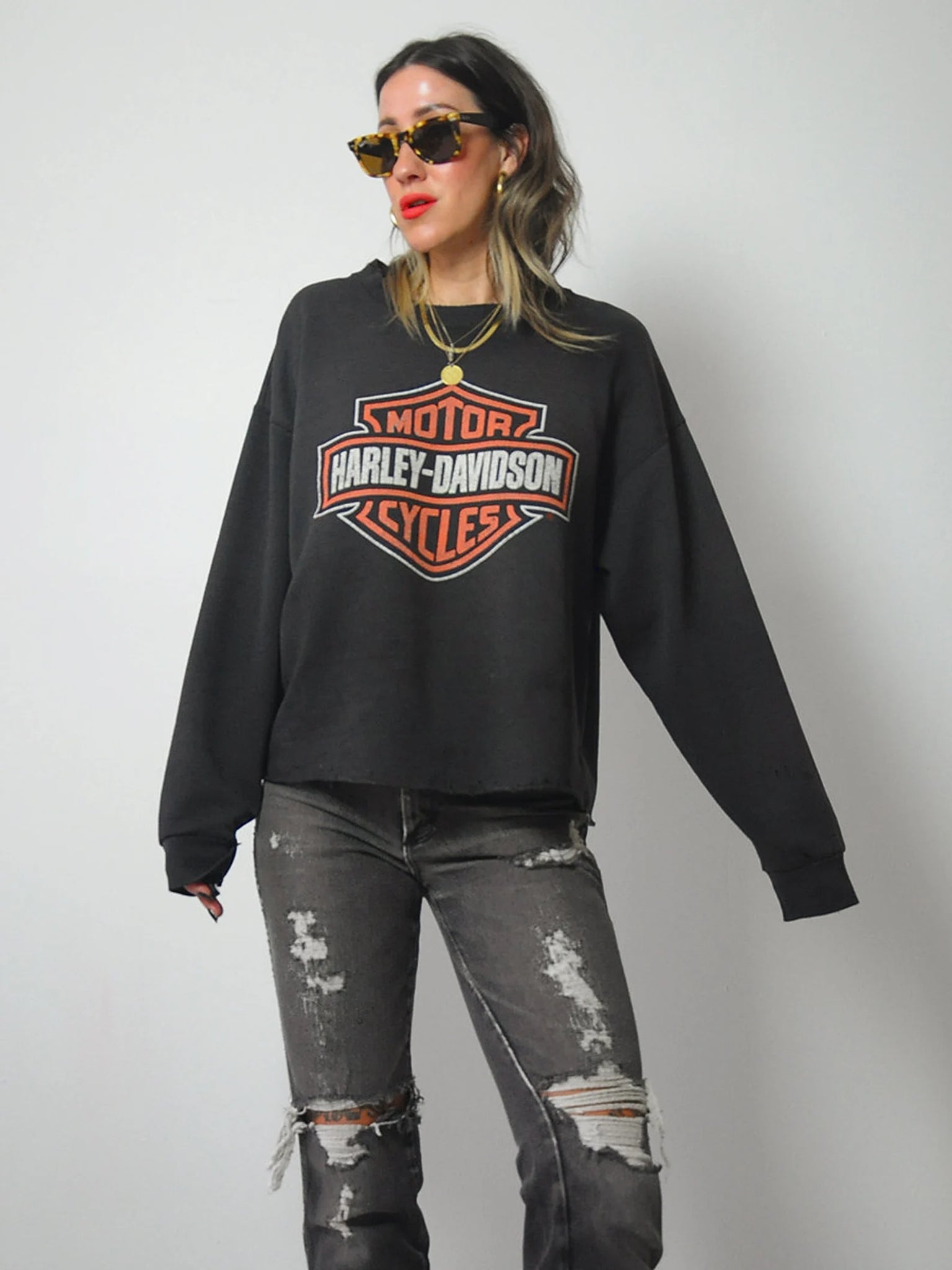 Faded Harley Davidson Sweatshirt
