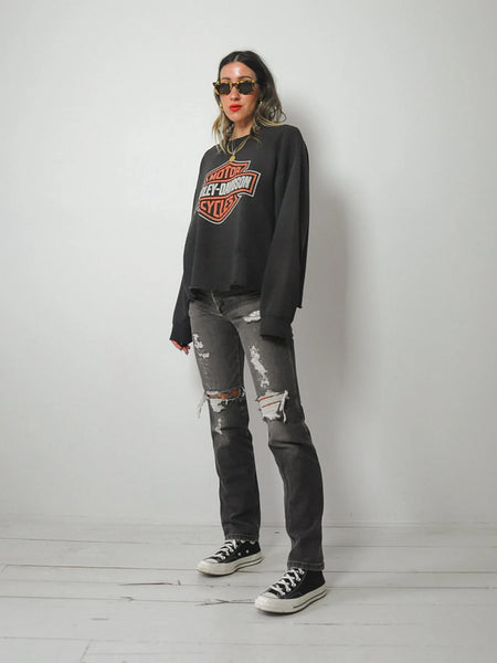 Faded Harley Davidson Sweatshirt