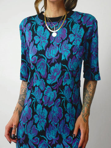 Soft Floral Sweater Dress