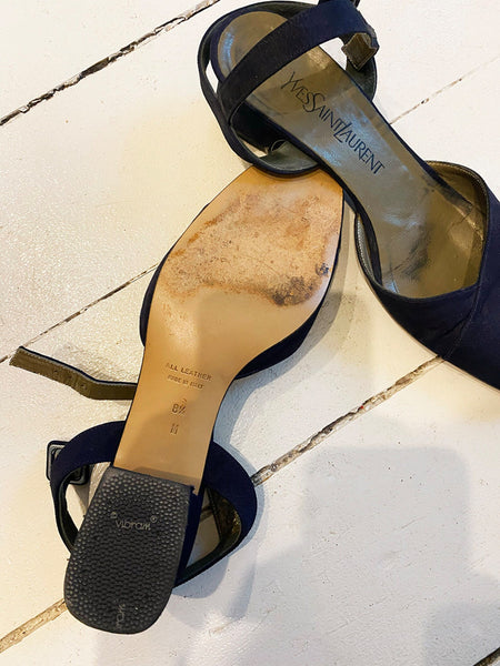 1980's YSL Block Heels 7.5-8