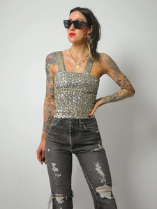 1970's Sequined Crop Top