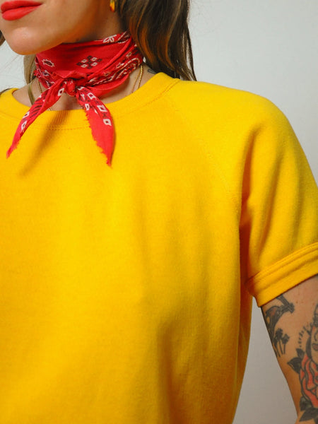 Golden Short Sleeve Sweatshirt