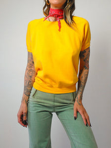 Golden Short Sleeve Sweatshirt