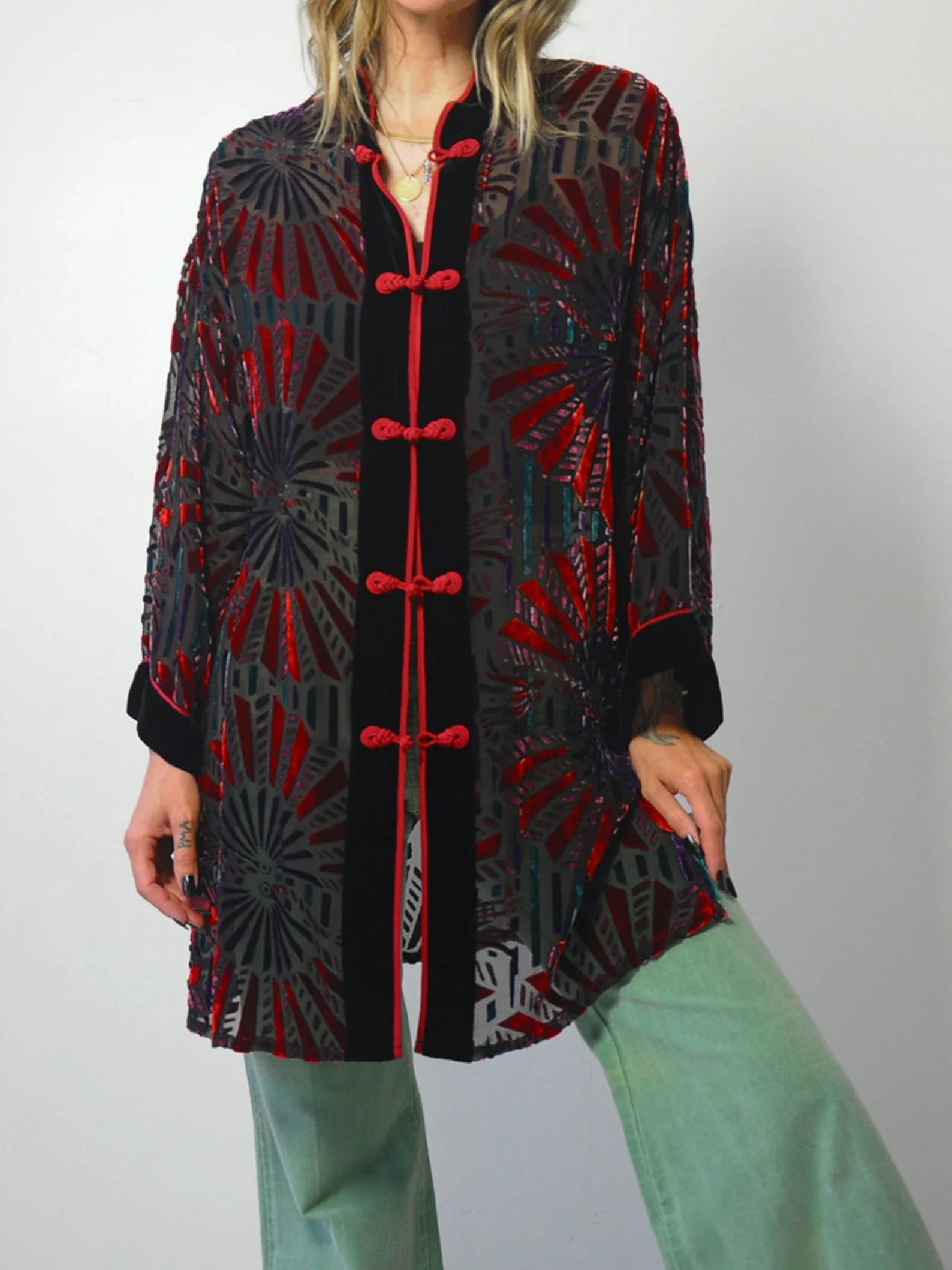 Bob Mackie Velvet Burnout Jacket