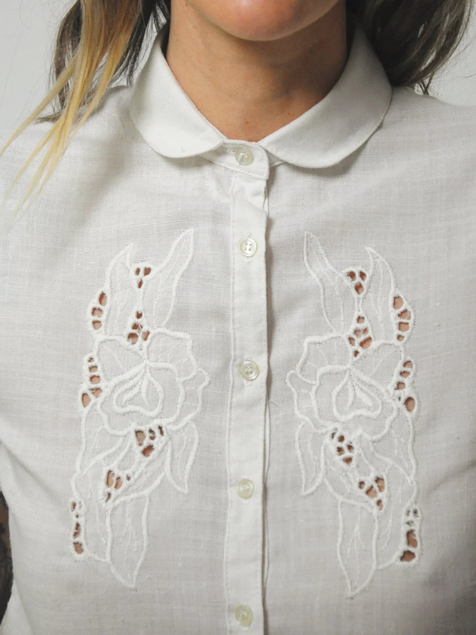Cindy Cut out Embroidered Blouse