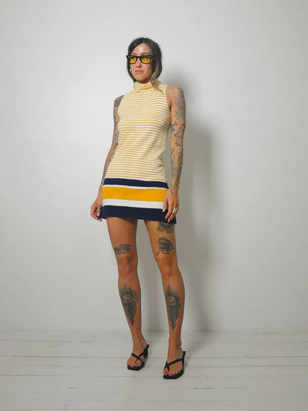 1970's Terry Cloth Striped Mini dress