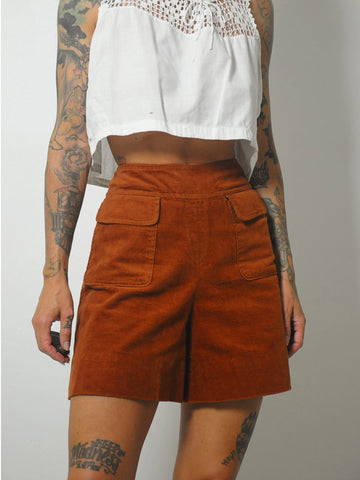 1960's Cinnamon Corduroy Shorts