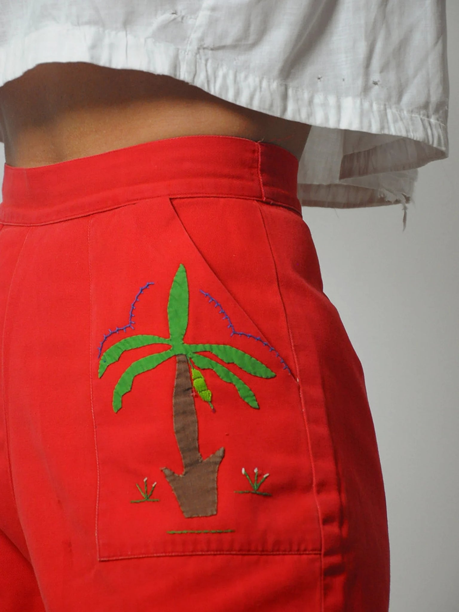 1950's Palm Tree Pocket Shorts