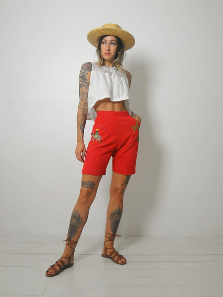 1950's Palm Tree Pocket Shorts