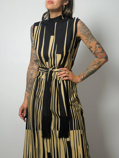 1970's Geo Striped Dress