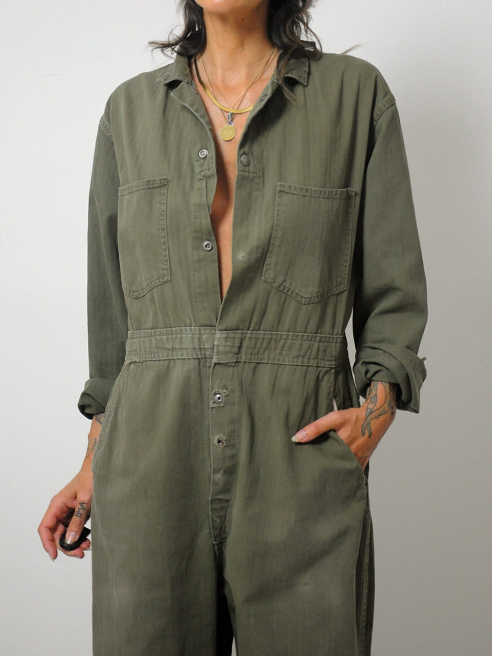 1950's Olive HBT Coveralls