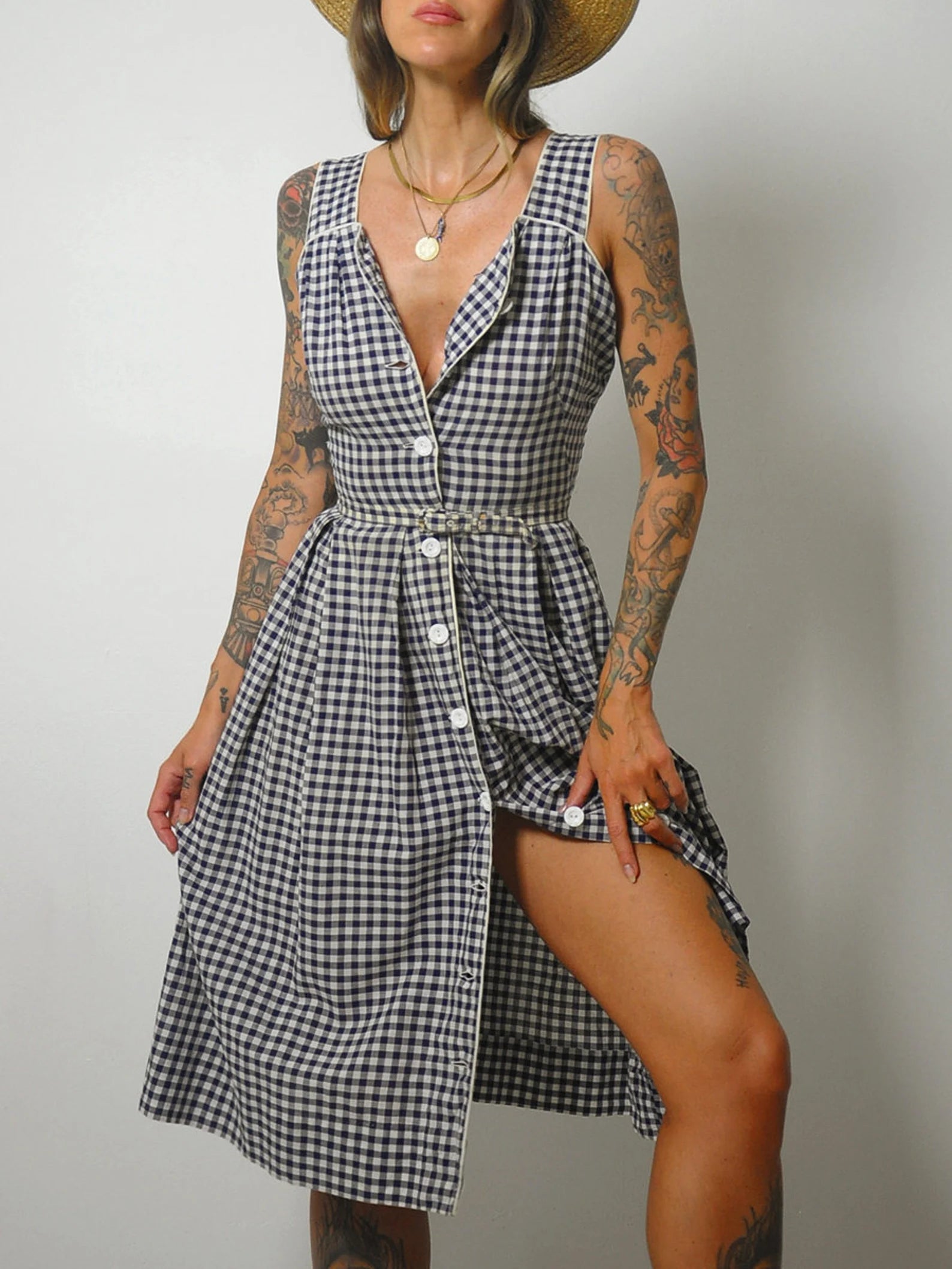 1950's Ciao Gingham Sundress