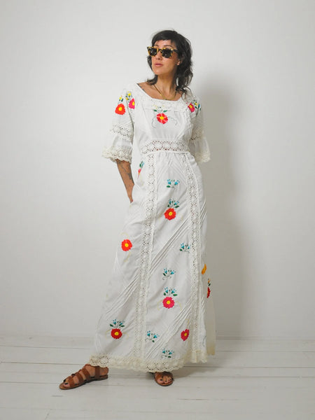 1970's Callista Embroidered Dress