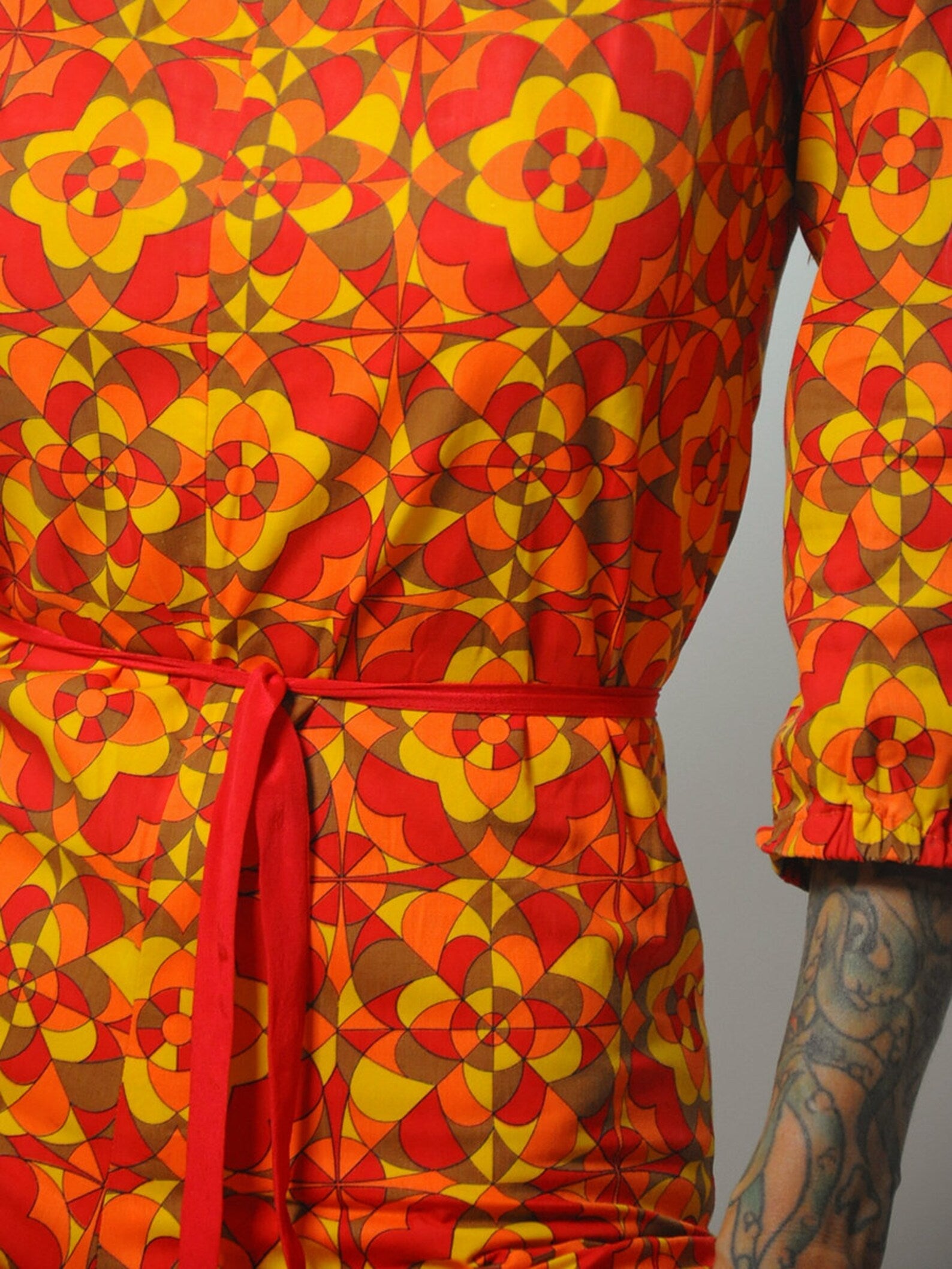 1970's Kaleidoscope Flared Jumpsuit