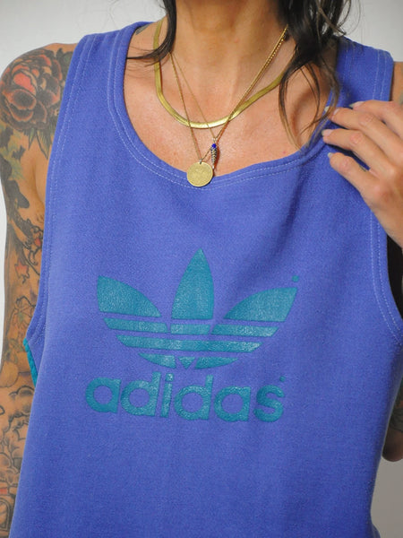 1980's Adidas Trefoil Sweatshirt Tank