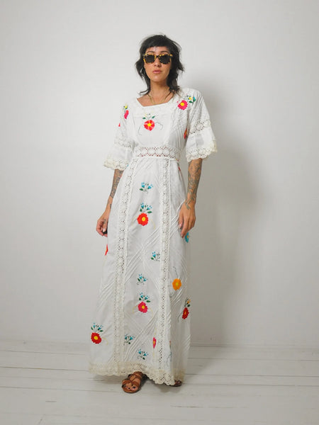 1970's Callista Embroidered Dress