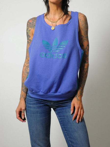 1980's Adidas Trefoil Sweatshirt Tank