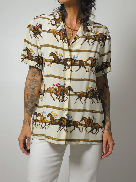 Ralph Lauren Horse Racing Blouse