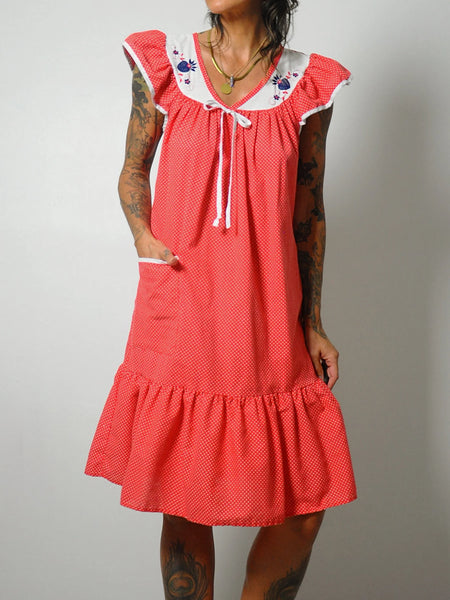 Red Polka Dot Pocket Dress