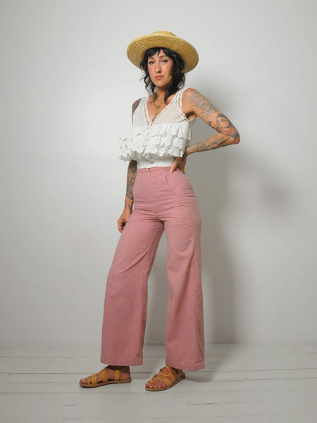 1970's Dusty Pink Flares 24x29