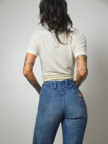 1970's Painted Flared Wranglers 30x31