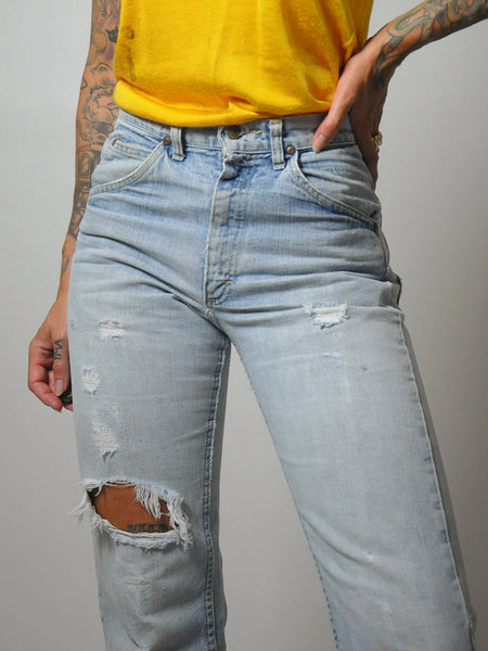 1970's Light Wash Faded Lee Jeans 28x32.5