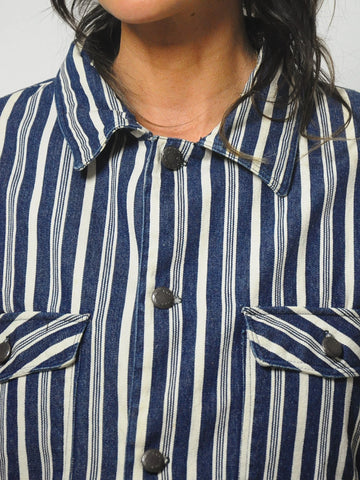 Hickory Stripe Denim Jacket