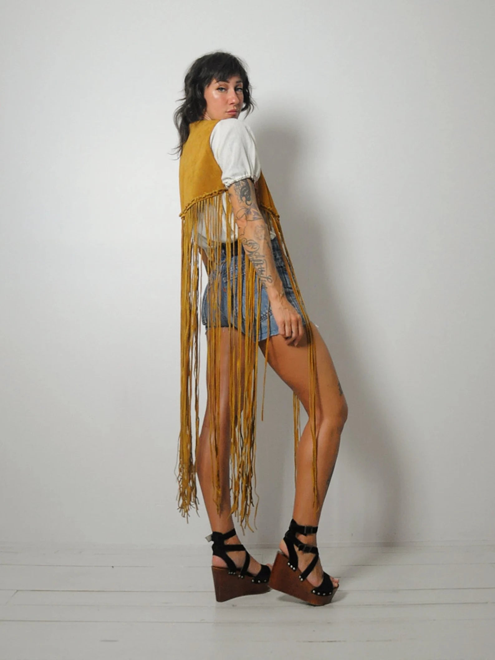 1970's Sienna Suede Fringe Vest