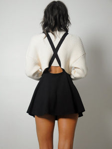90's Black Suspender Mini Dress