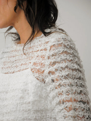 1960's Lace & Pinstriped Romper