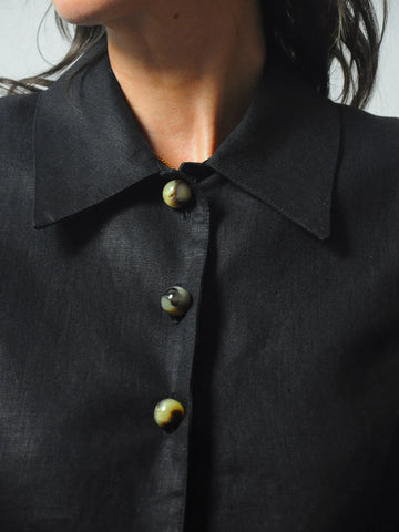 1980's Linen Lattice Sleeve Blazer