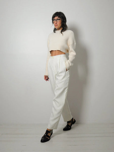 Saks Linen Ivory Trousers 26x29.5