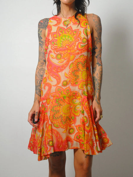 1960's Saks Silk Drop Waist Dress