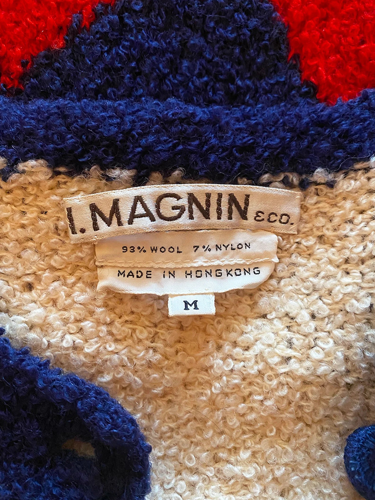 1960's I.Magnin Boucle Chevron Cardigan