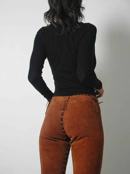 1960's OOAK Handmade Suede Flares