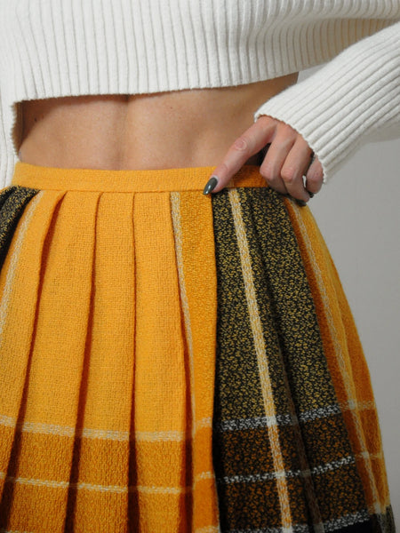 1960's Tartan Pleated Plaid Skirt