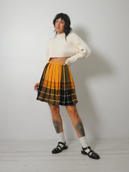 1960's Tartan Pleated Plaid Skirt