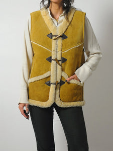 1970's Shearling Suede Vest