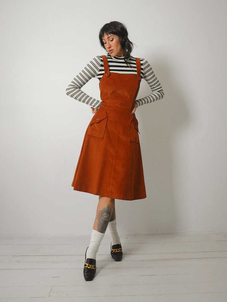 70s corduroy shop dress