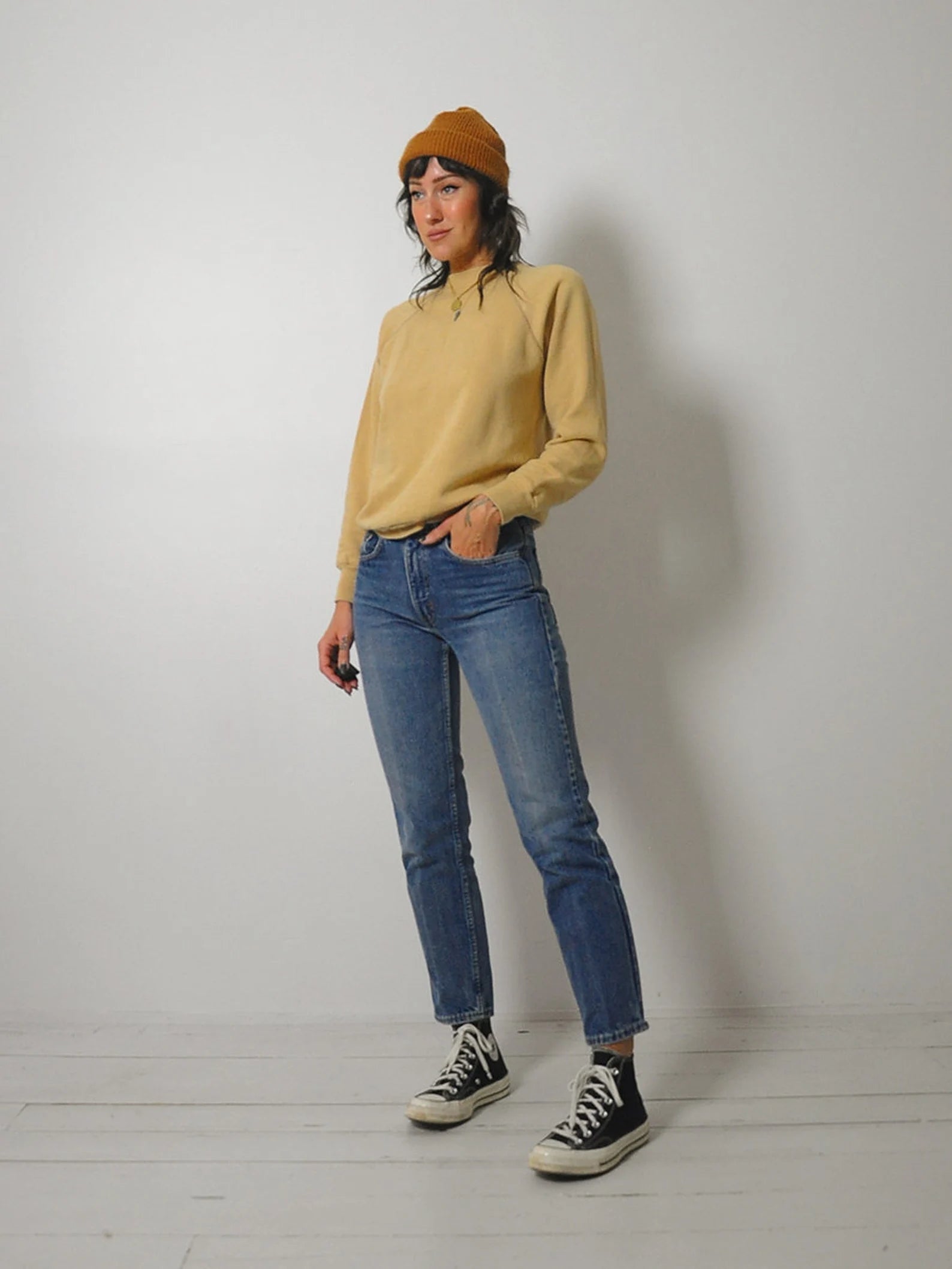 1980's Tan Soft & Faded Sweatshirt