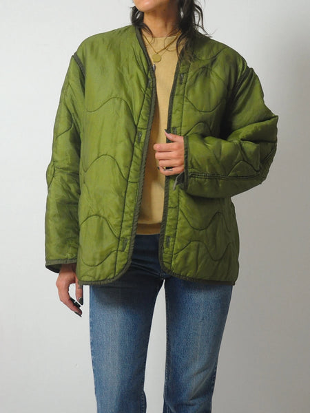 1980's Quilted Military Liner Jacket