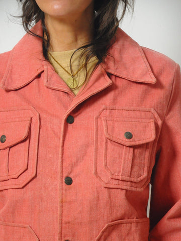 1970's Red Chambray Jean Jacket