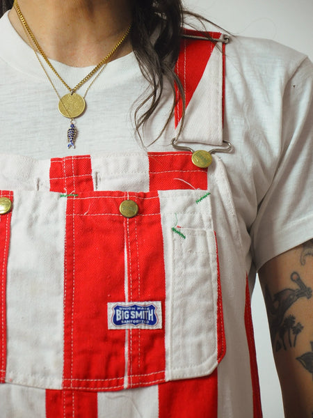 1970's Big Smith Red Stripe Overalls