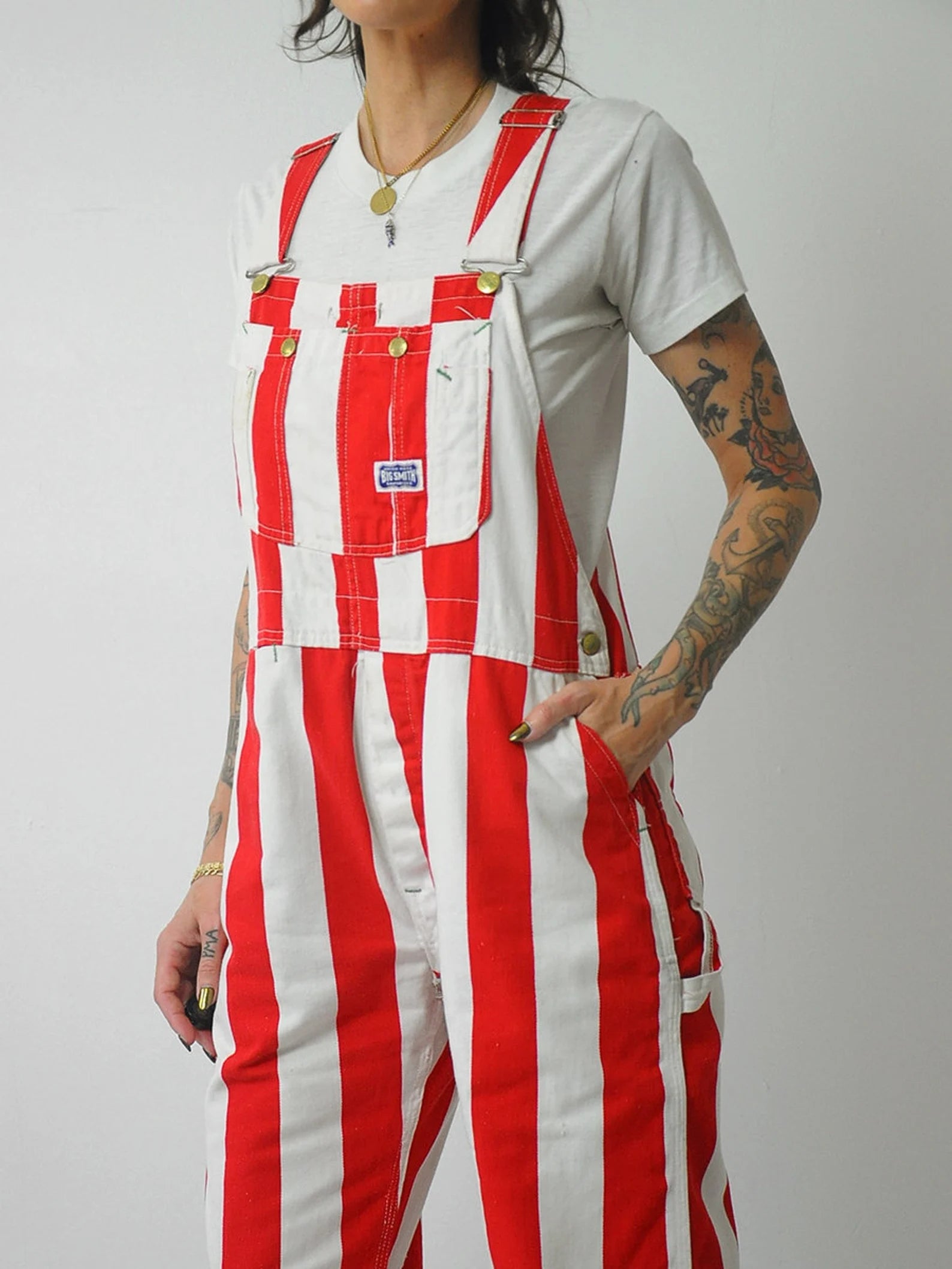 1970's Big Smith Red Stripe Overalls