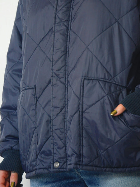 1980's Navy Quilted Puffer Jacket