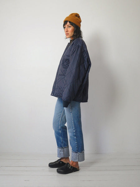 1980's Navy Quilted Puffer Jacket