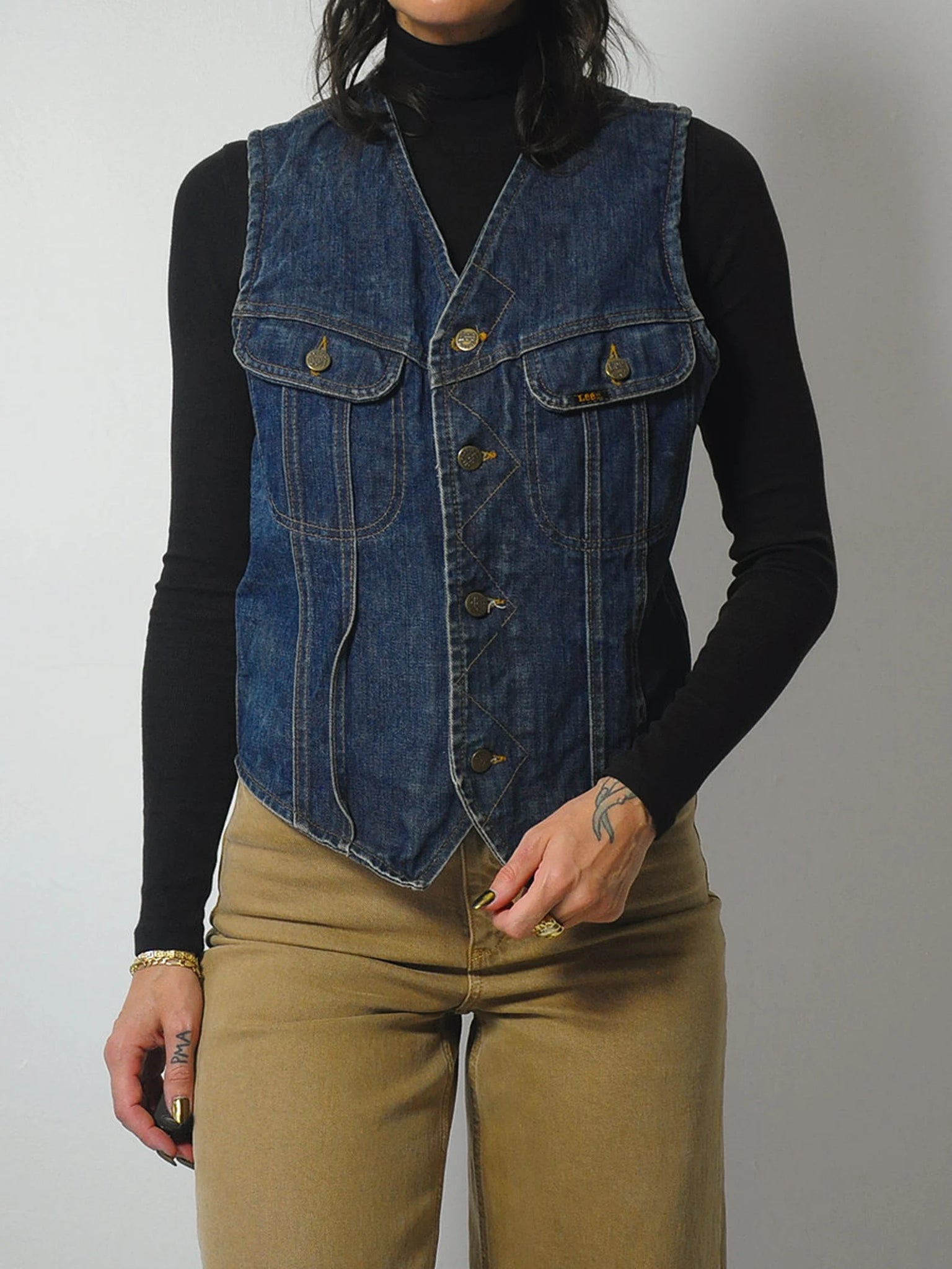1970 s Lee Storm Rider Denim Vest NOIROHIO VINTAGE