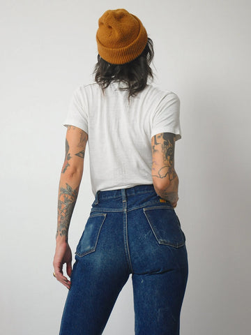 1980's Relaxed Faded Rustler Jeans 33x30