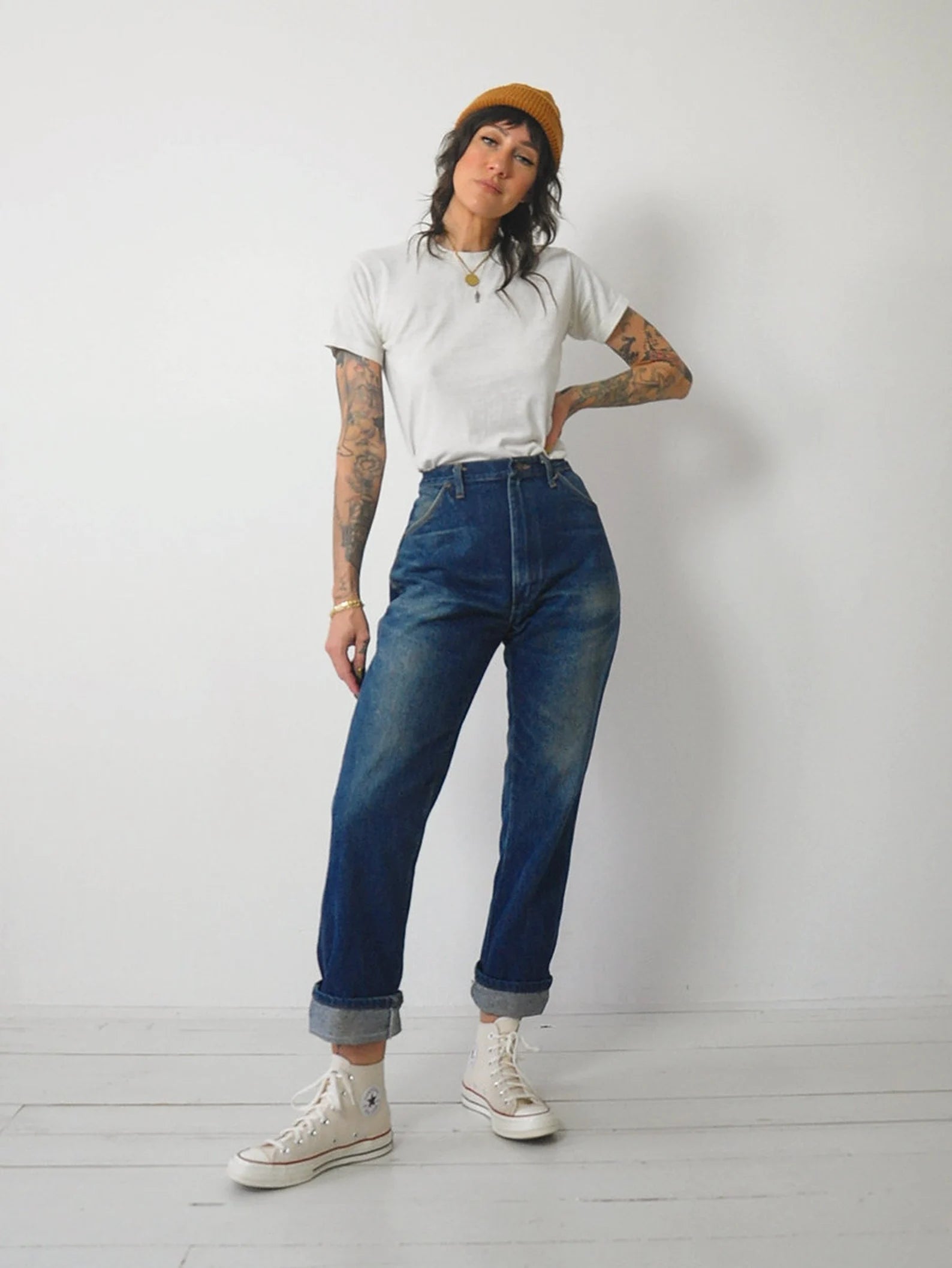 1980's Relaxed Faded Rustler Jeans 33x30